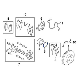 Nissan OE - Wheel Bearing Snap Ring
