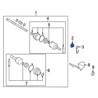 Nissan OE - Rear CV Joint Nut