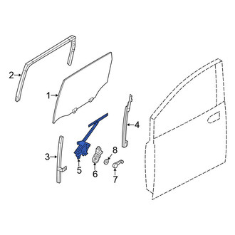 Nissan OE - Front Left Window Regulator