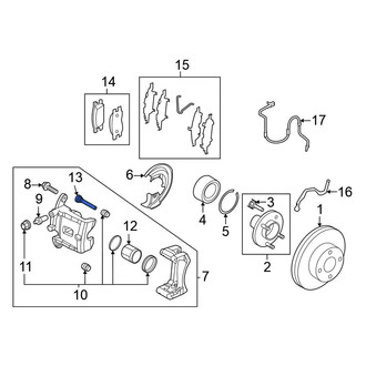 Nissan OE - Front Upper Disc Brake Caliper Pin