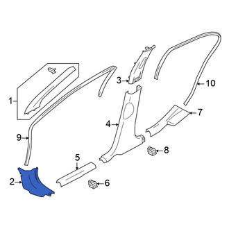 Nissan OE - Front Left Kick Panel Trim