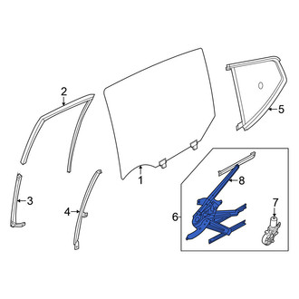 Nissan OE - Rear Left Window Regulator