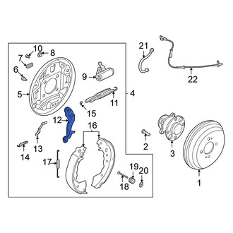 Nissan OE - Rear Right Parking Brake Lever