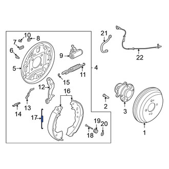 Nissan OE - Rear Left Drum Brake Shoe Return Spring