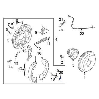 Nissan OE - Rear Drum Brake Shoe Hold Down Cup