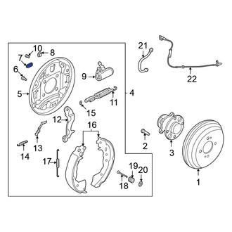 Nissan OE - Rear Drum Brake Inspection Plug