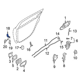 Nissan OE - Rear Right Upper Door Hinge