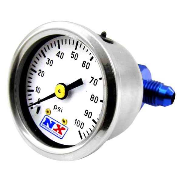 Nitrous Express® - 1-1/2" Fuel Pressure Gauge with Manifold, 0-100 PSI