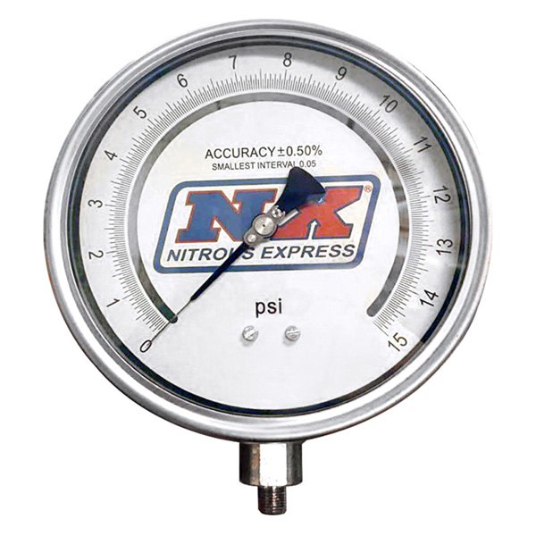 Nitrous Express® - 6" Fuel Pressure Gauge, 0-15 PSI