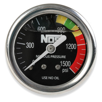 Nitrous Oxide Systems® - 1-1/2" Liquid Filled Nitrous Pressure Gauge, 0-1500 PSI