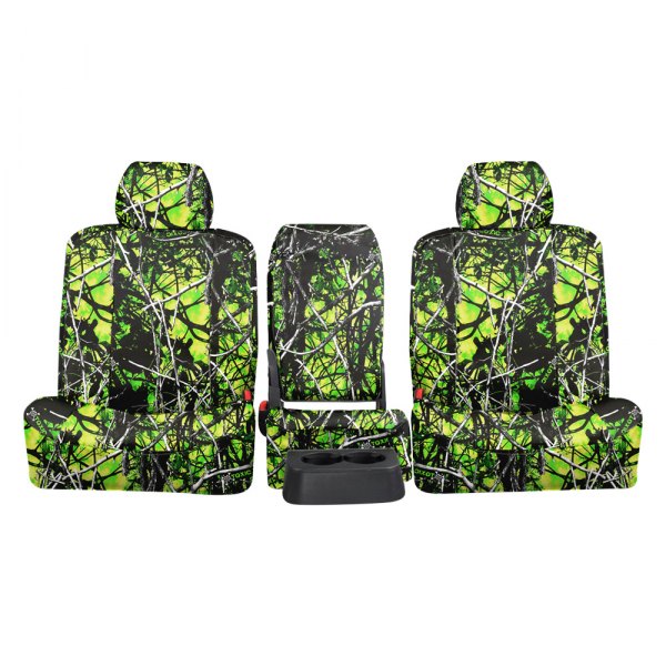  Northwest Seat Covers® - Moonshine™ 2nd Row Camo Toxic Custom Seat Cover
