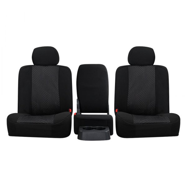  Northwest Seat Covers® - Cool Sport™ 1st Row Black Custom Seat Covers