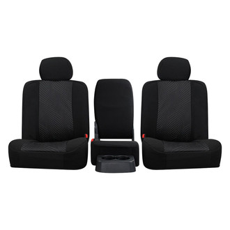 Northwest Seat Covers® - Cool Sport™ 1st Row Black Custom Seat Cover