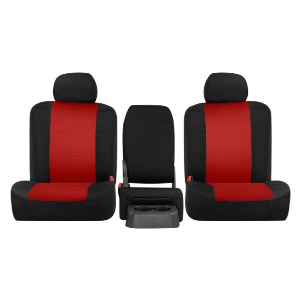  Northwest Seat Covers® - Neo-Ultra™ 2nd Row Black & Red Custom Seat Covers