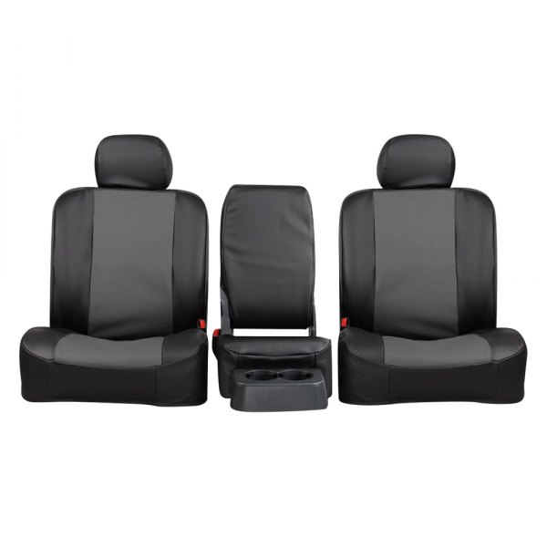  Northwest Seat Covers® - WorkPro™ Vinyl™ 2nd Row Charcoal/Black Custom Seat Covers