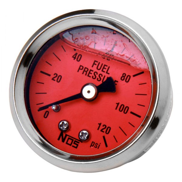 Nitrous Oxide Systems® - 1-1/2" Liquid Filled Fuel Pressure Gauge, 0-120 PSI