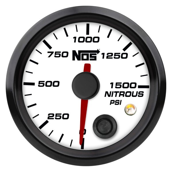 Nitrous Oxide Systems® - Analog Style 2-1/16" Nitrous Pressure Gauge, White, 0-1500 PSI