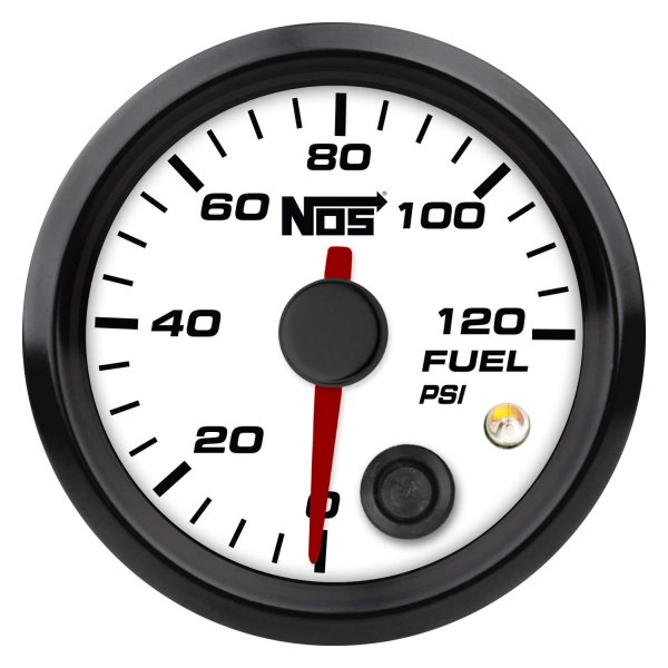 Nitrous Oxide Systems® - Analog Style 2-1/16" Fuel Pressure Gauge, White, 0-100 PSI