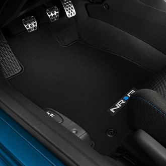 NRG Innovations® - 1st Row Black Floor Mats with NRG Logo