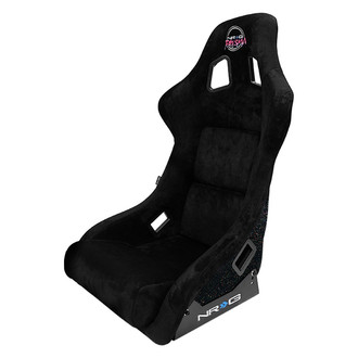 NRG Innovations® - PRISMA™ Series Black Fiberglass Full Bucket Alcantara Racing Seat, Large