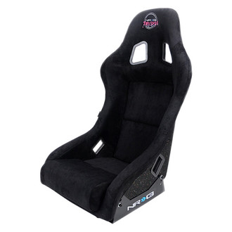 NRG Innovations® - PRISMA™ Series Black Fiberglass Full Bucket Alcantara Racing Seat, Medium