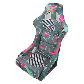NRG Innovations® - Prisma-Ultra™ Series Core Element Inspired Print Full Bucket Alcantara Racing Seat, Medium