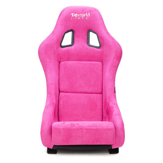 NRG Innovations® - PRISMA™ Series Fushia Fiberglass Full Bucket Alcantara Racing Seat, Medium