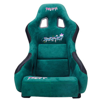 NRG Innovations® - FRP 305 SPECTRA Edition Bucket Seat with Confetti Back, Forest Green Vegan Micro Fiber