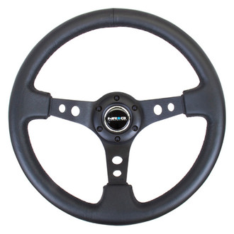 NRG Innovations® - 3-Spoke Reinforced Steering Wheel with Center Mark and Round Holes
