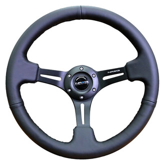 NRG Innovations® - 3-Spoke Reinforced Steering Wheel with Slits