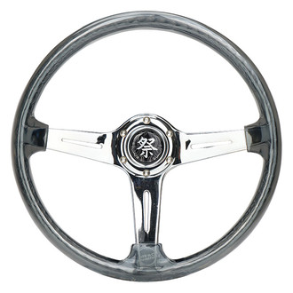 NRG Innovations® - 3-Spoke Matsuri Clear Acrylic Reinforced Steering Wheel
