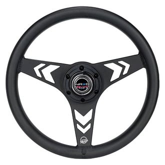 NRG Innovations® - 3-Spoke All Aluminum Steering Wheel with Arow Cutout