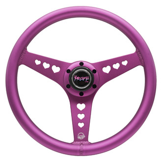 NRG Innovations® - 3-Spoke All Aluminum Purple All Aluminum Steering Wheel with Ergonomic Grip