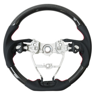 NRG Innovations® - OEM Steering Wheel, Carbon Fiber, Red Stitch