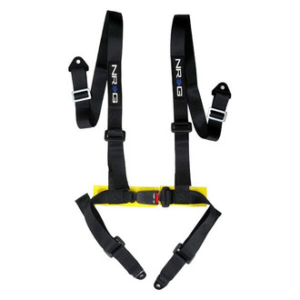 NRG Innovations® - 4-Point Seat Belt Harness with Buckle Lock