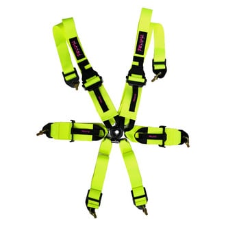 NRG Innovations® - 6-Point FIA Harness, Neon Yellow with Prisma logo