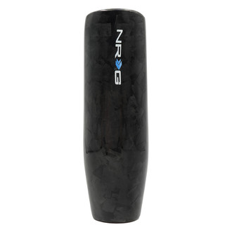 NRG Innovations® - Long Shifter Style Weighted Black Forged Carbon Fiber Shift Knob