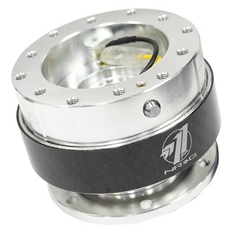 NRG Innovations® - 1.5 Gen Silver Quick Release with Carbon Fiber Ring Color