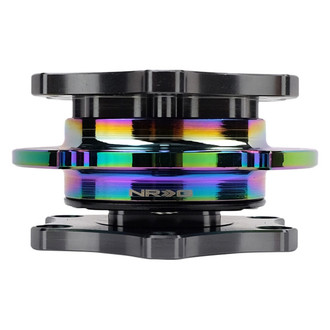 NRG Innovations® - SFI SPEC 42.1 Gen Gun Metal Quick Release with Neo Chrome Ring