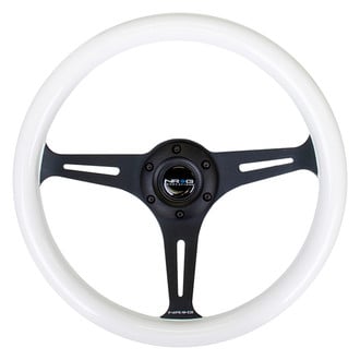 NRG Innovations® - 3-Spoke Luminor Series Classic Wood Grain Steering Wheel
