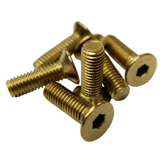 NRG Innovations® - Chrome Gold Conical Steering Wheel Screw Kit
