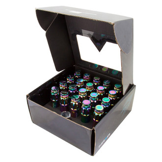 NRG Innovations® - 700 Series Neochrome Cone Seat Open End Wheel Locks