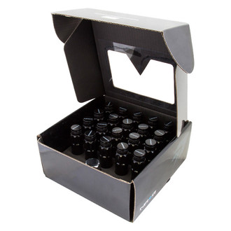 NRG Innovations® - 700 Series Black Cone Seat Open End Wheel Locks