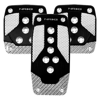 NRG Innovations® - Aluminum Pedal Pad Set with Carbon Fiber