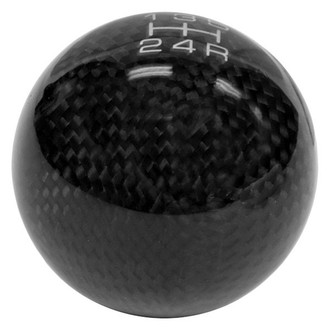 NRG Innovations® - Manual Heavy Weight Ball Style 5-Speed Pattern Carbon Fiber Shift Knob