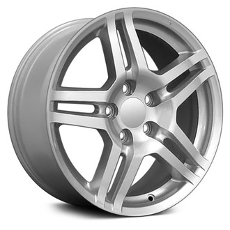 OE Wheels® - Double 5-Spoke Silver 17x8 Alloy Factory Wheel - Replica