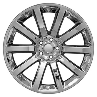 10 I-Spoke Chrome 22x9 Alloy Factory Wheel, Replica - Front View