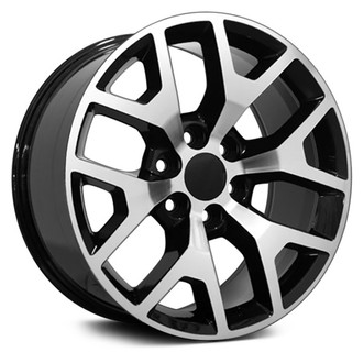 OE Wheels® - 6 Y-Spoke Black with Machined Face 20x9 Alloy Factory Wheel - Replica