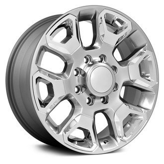 OE Wheels® - 6 Y-Spoke Hyper Silver with Chrome Insert 20x8 Alloy Factory Wheel - Replica