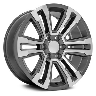 OE Wheels® - 6 V-Spoke Gunmetal Machined 20x9 Alloy Factory Wheel - Replica